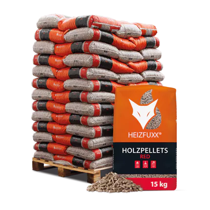 Holzpellets Red, 65 x 15 kg (975 kg Palette) - Image 1