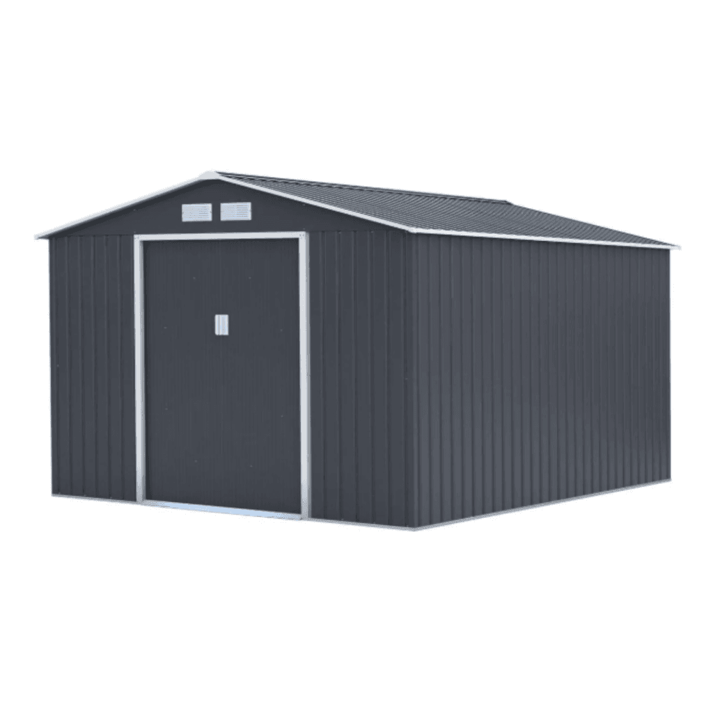Metall-Gartenhaus mit 9,72 m² Nutzfläche und Schiebetür - Image 1
