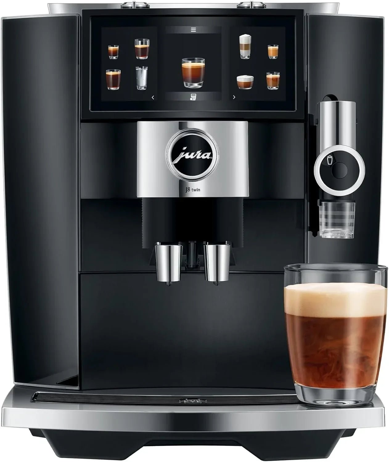 JURA J8 Twin Kaffeevollautomat, Diamond Black, zwei Mahlwerke - Image 1
