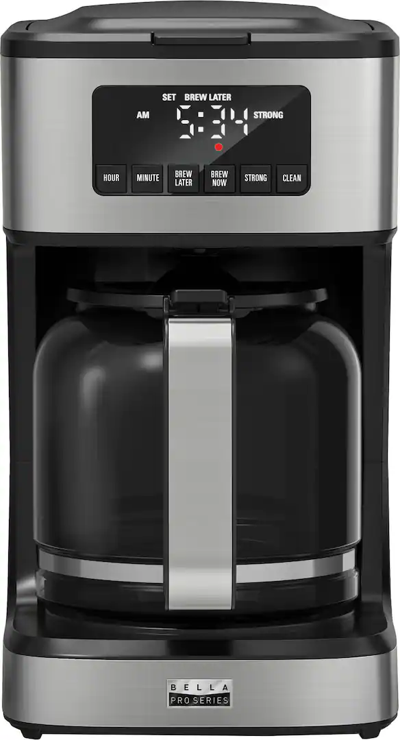 bella PRO programmierbare Filterkaffeemaschine, 12 Tassen, Edelstahl - Image 1