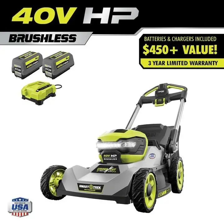 40V HP Brushless 21″ Self-Propelled Multi-Blade Mower Kits - Image 1