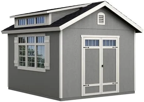 Handy Home Products Windemere 10×12 Do-it-Yourself Wooden Storage Shed with Floo - Image 1