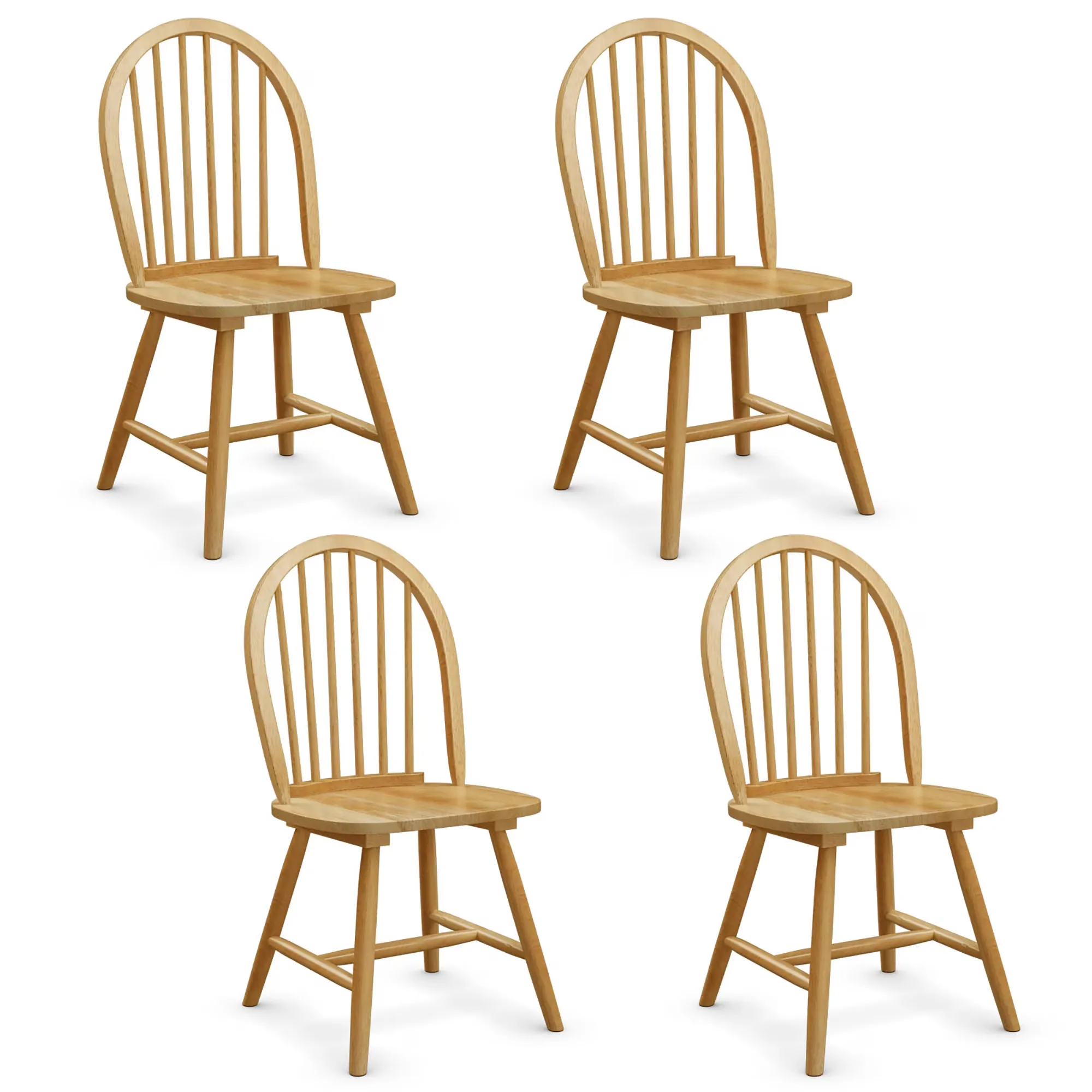 Wood Dining Side Chair, Natural (Set of 4) - Image 1