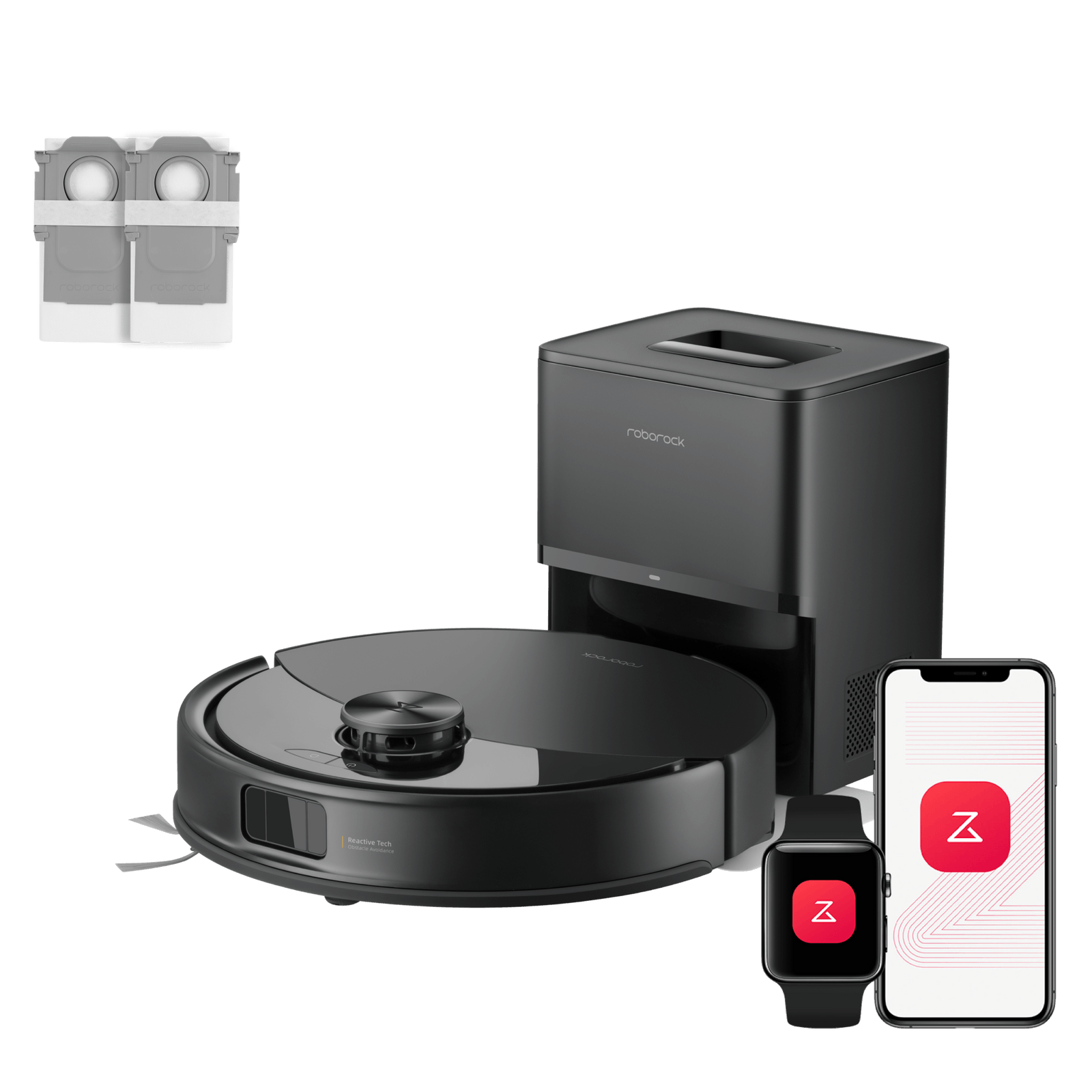 Roborock Q10 S5+ Set Saug- und Wischroboter mit Auto-Entleerungsstation mit zwei zusätzlichen Staubbeuteln - Image 1